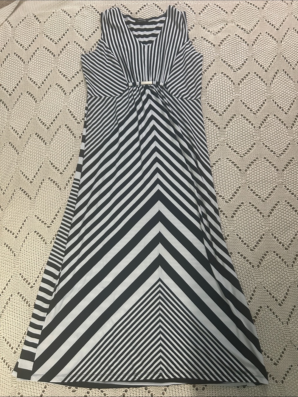 Relativity Nautical Striped Maxi Dress EUC Sz L